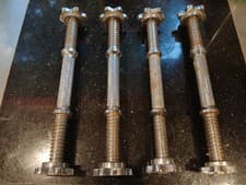 2 PAIRS OF 'ONE-INCH' SOLID DUMBBELLS