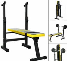 FAULTY - RESALE Weight Training Bench Steel Equipment Barbell Rack Folding Press