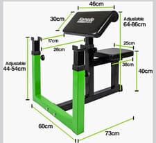 Komodo Sports Adjustable Preacher Curl Bench Steel 120kg Max Green/Black