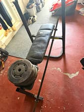 Pro Fitness Steel Bench Press Weight Bench, Black, Chest & Arms Training
