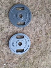2x 2" 20kg weight plates for olympic barbell bar