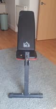 HOMCOM Adjustable Weight Bench Flat/Incline Steel Home Gym Black Red