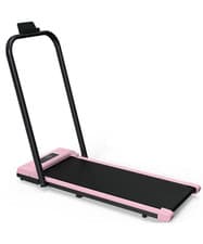 Pink & Black Walking Pad Treadmill with Upright Handle Bar and Handle