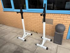Homcom Adjustable Barbell Squat Power Rack Set