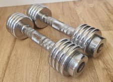 Reebok Metal Dumbbells 3.2kg Each Adjustable x2