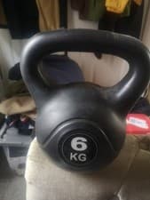 6kg Kettlebell Black Rubber Coated