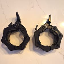 2" Olympic Bar Collars PAIR - Barbell Dumbell Clamps Clamp for Bar Weightlifting