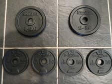 8 KGS OF DOMYOS (LARGER THAN 'ONE-INCH') WEIGHT PLATES