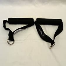 UltraLife Black Foam Handle Ankle/Wrist Cable Machine Straps Set of 2