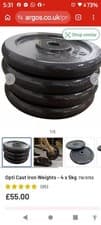2 x 5kg Weight Plates Set