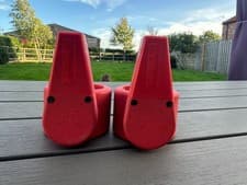 Escape Fitness Olympic Clamp Collars 50mm 2 Inch Barbell Pair Red KAMCOL2