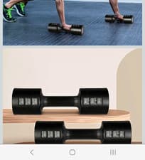 Sportneer Adjustable Dumbbells Pair 0.25kg Increment Plates Black/Grey 26.5cm