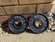 2 x 1.25kg Weider Olympic Weight Plates