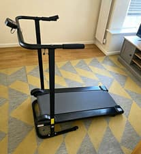 MND Manual Foldaway Compact Treadmill Black Home Use 100 kg Max User Weight