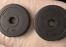 Vinyl Dumbell 1kg Weight Plates X2