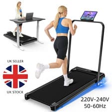 Smart Walking Pad 4-in-1 Foldable Under Desk Treadmill Running Machine w/ Holder