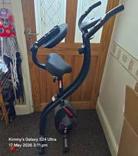 Pro Fitness FEB2000 Upright Folding Exercise Bike, Foldaway Compact Design