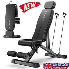 Multi Exercise Adjustable Folding Fitness Workout Bench with 9 Positions Fitness