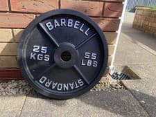 SINGLE 25kg Standard Barbell Olympic Weight Plate