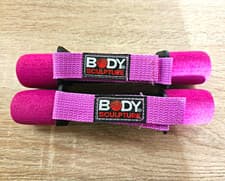 Body Sculpture Pink/Black Dumbbell Pair Foam Handles Gym Training 0.5kg Each
