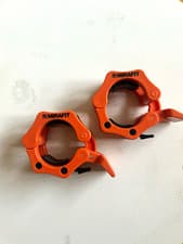 Mirafit Olympic Barbell Collars Pair Plastic Orange/Black Set of 2