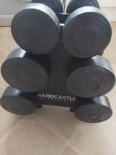 Hardcastle 12kg Dumbbell Weight Set with 3-Tier Storage Tree Rack