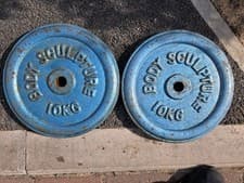 2 x 10kg Body Sculpture Cast Iron Weight Plates